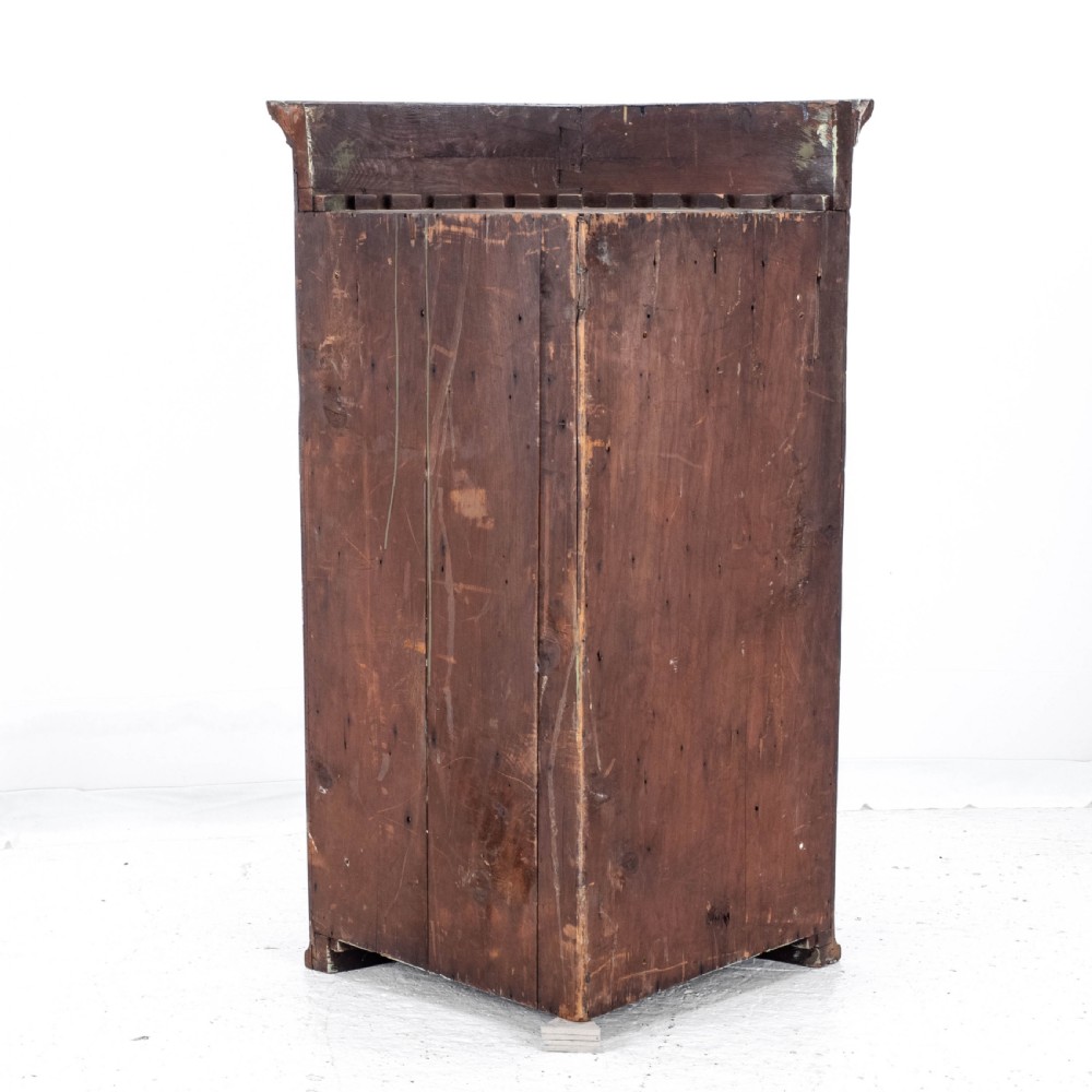 C.18th Georgian Mahogany Inlaid Bow Front Corner Cabinet Wall Mounted (George III) View XVII
