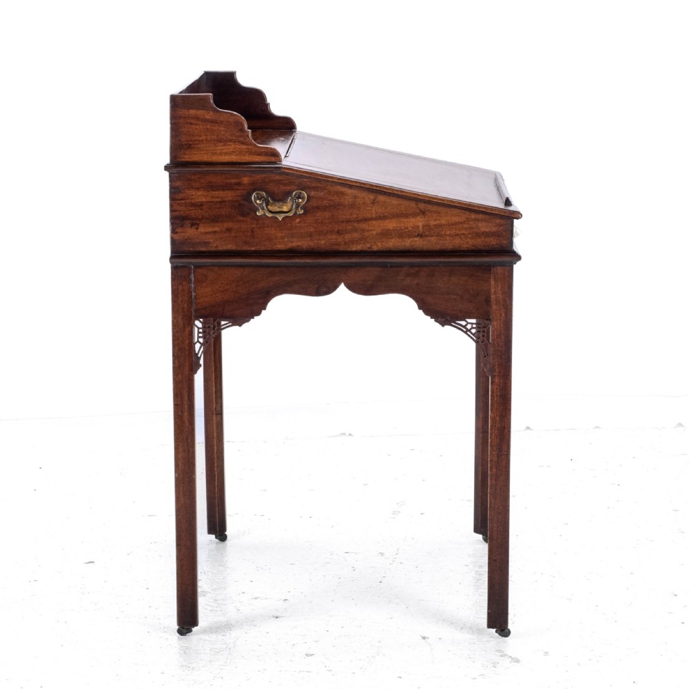 Chippendale Style C.19th Mahogany Clerks Desk Victorian View IV