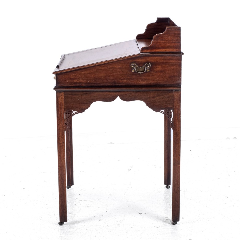 Chippendale Style C.19th Mahogany Clerks Desk Victorian View VI
