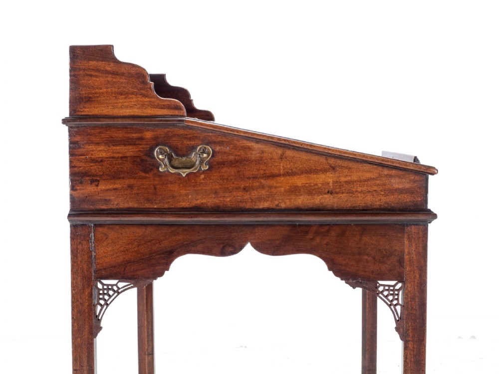 Chippendale Style C.19th Mahogany Clerks Desk Victorian View XV