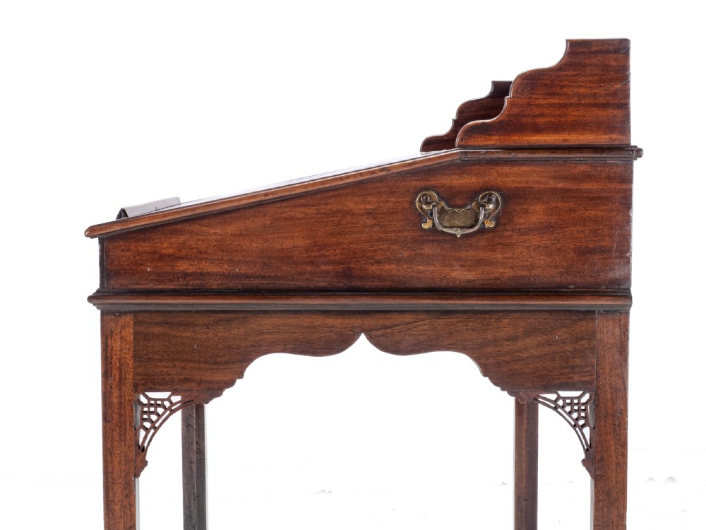 Chippendale Style C.19th Mahogany Clerks Desk Victorian View XVII