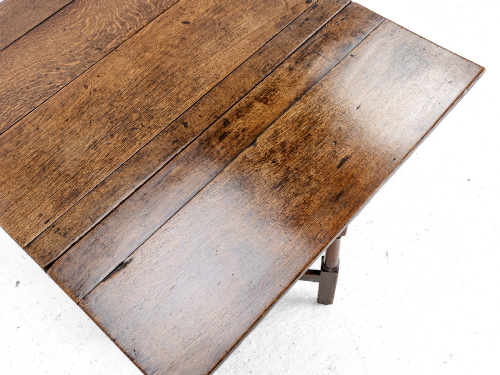 Early C18th Oak Drop Leaf Gateleg Small Country Dining Table View XII