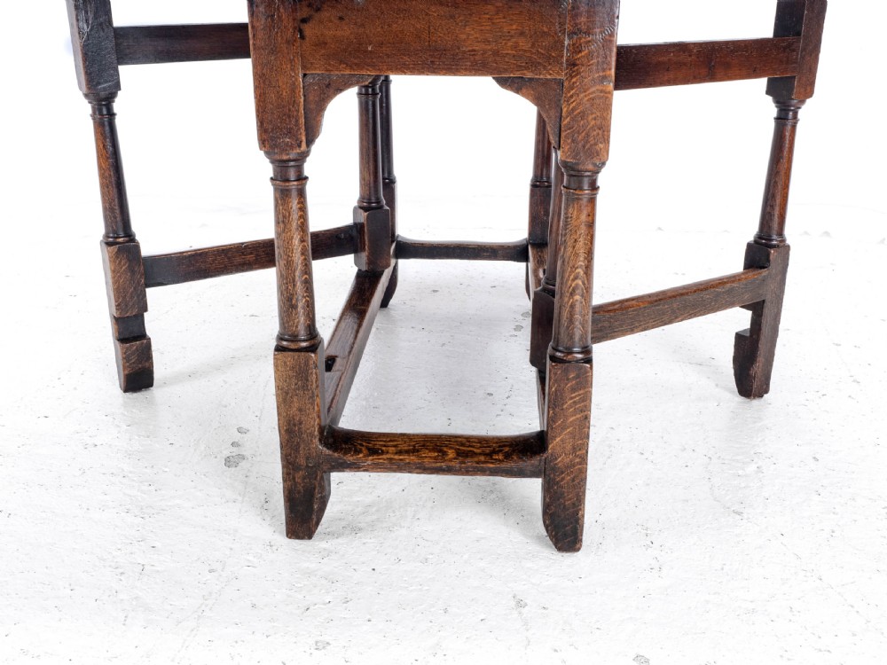 Early C18th Oak Drop Leaf Gateleg Small Country Dining Table View XX