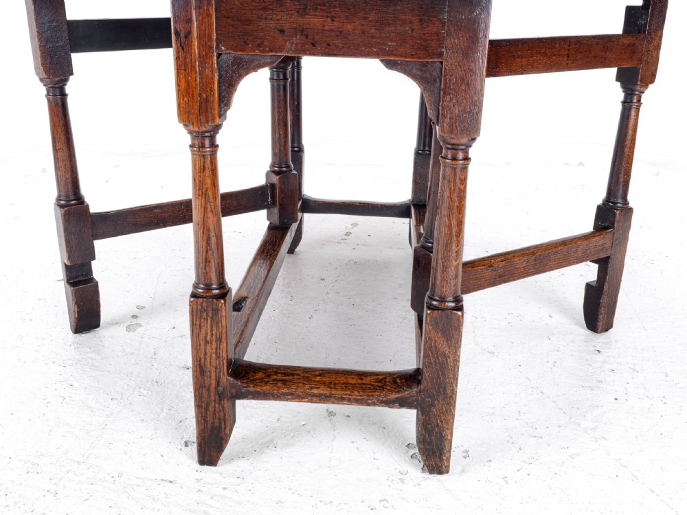 Early C18th Oak Drop Leaf Gateleg Small Country Dining Table View XXII