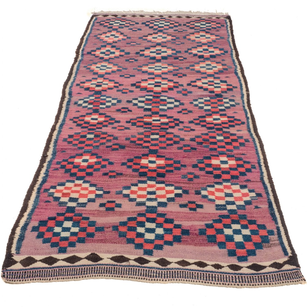 Antique Turkish Kilim, Flatweave Carpet, Circa 1920, 10' x 4'10