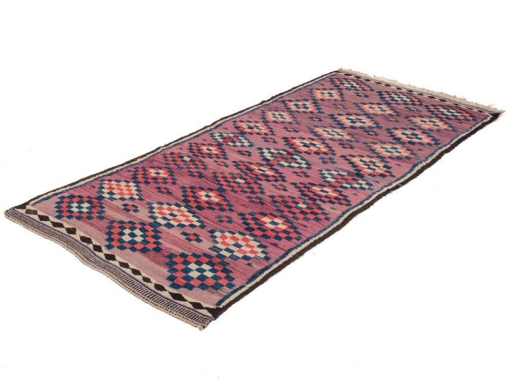 Antique Turkish Kilim, Flatweave Carpet, Circa 1920, 10' x 4'10
