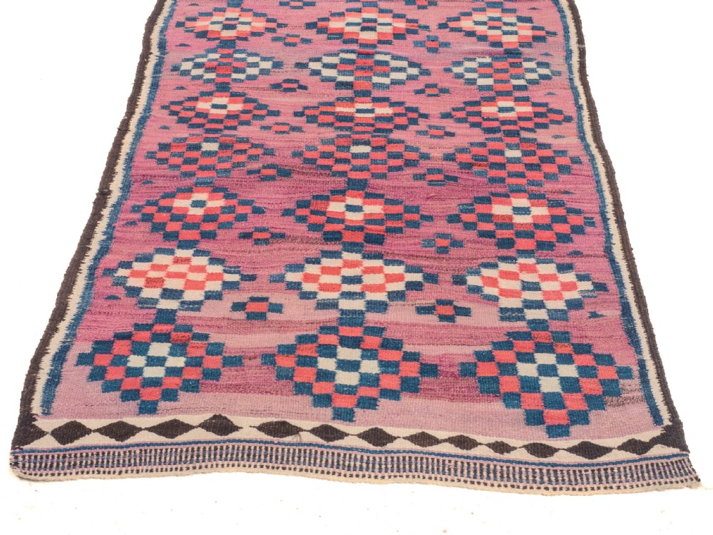 Antique Turkish Kilim, Flatweave Carpet, Circa 1920, 10' x 4'10