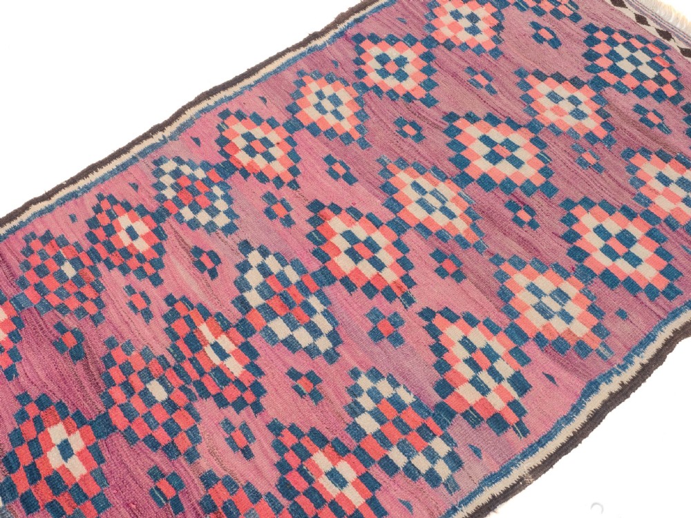 Antique Turkish Kilim, Flatweave Carpet, Circa 1920, 10' x 4'10