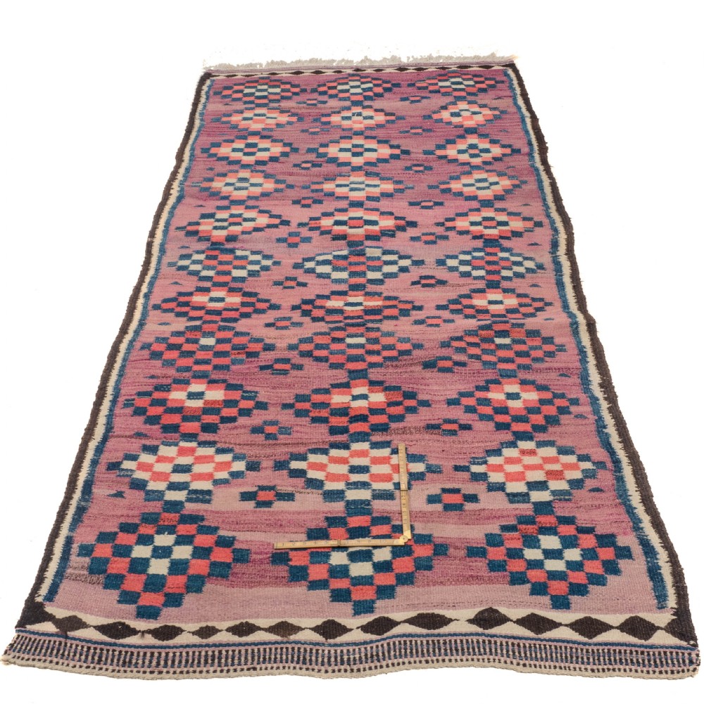 Antique Turkish Kilim, Flatweave Carpet, Circa 1920, 10' x 4'10