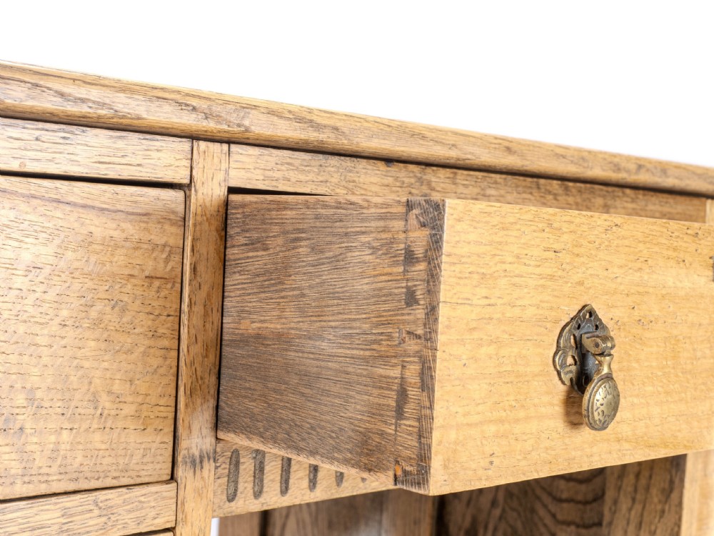 C1930 Arts & Crafts Style Golden Oak Desk (Light Oak) View XVI