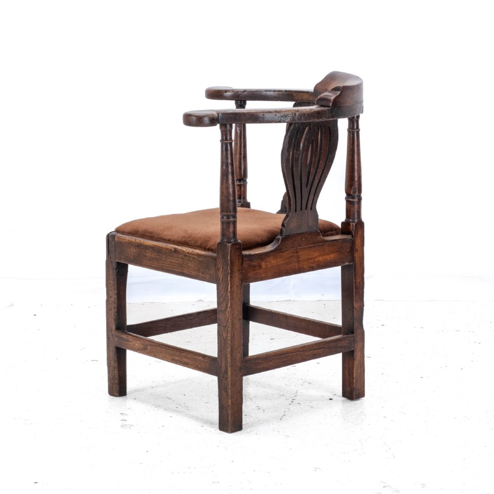 Georgian Elm Country Corner Elbow Armchair Late C18th (George III Farmhouse) View III