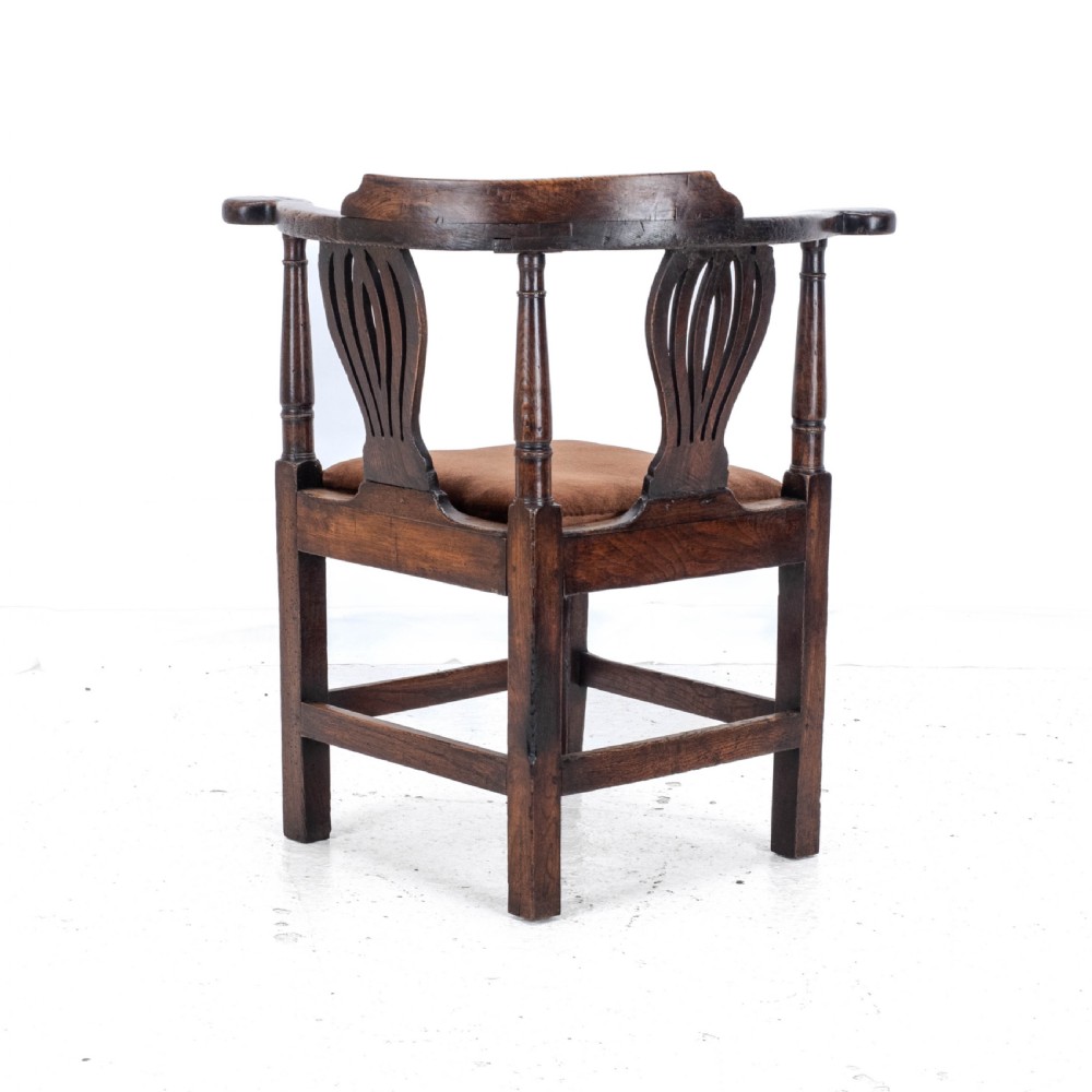 Georgian Elm Country Corner Elbow Armchair Late C18th (George III Farmhouse) View VI