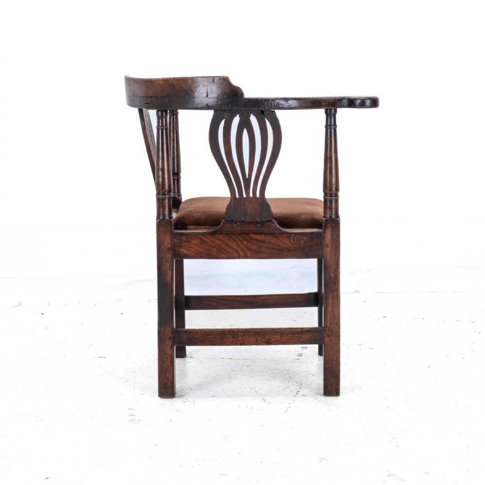 Georgian Elm Country Corner Elbow Armchair Late C18th (George III Farmhouse) View VII