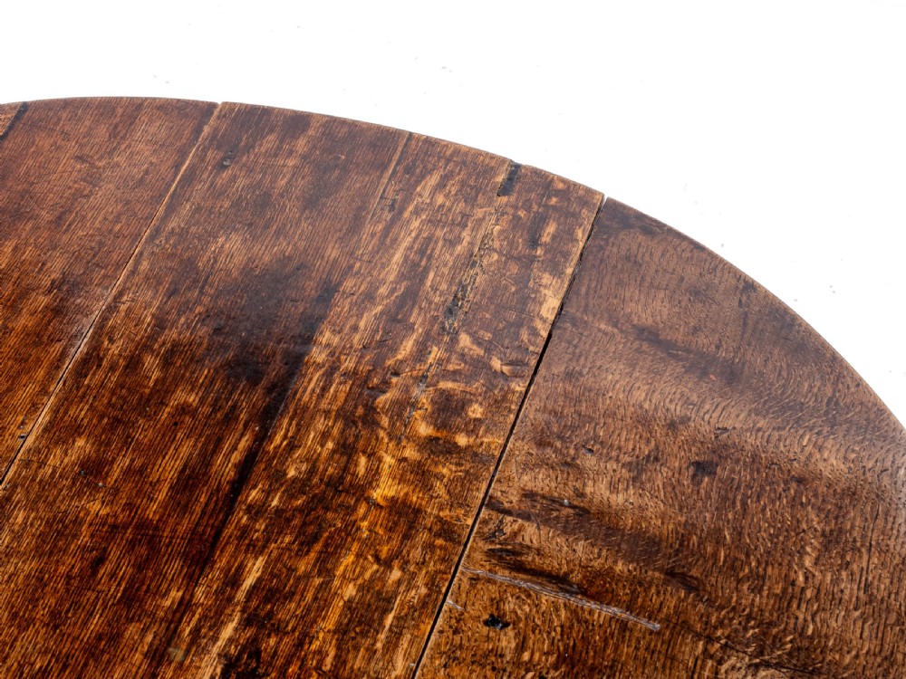 Early c18th & Later Small Oak Oval Gateleg Drop Leaf Dining Occasional Table View XVI