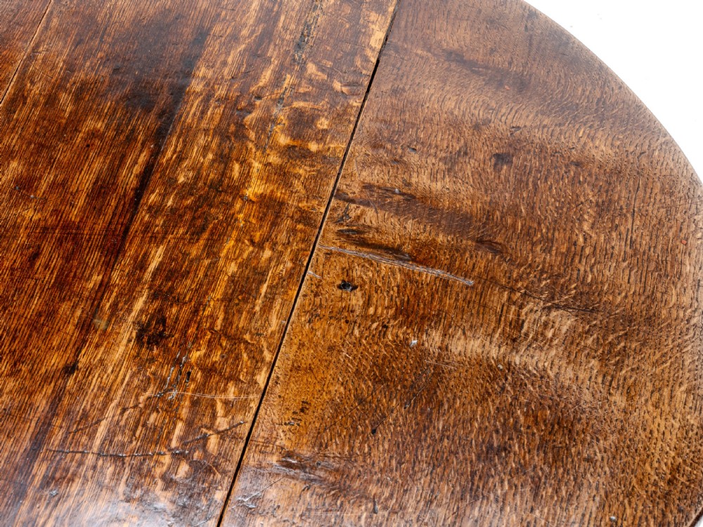 Early c18th & Later Small Oak Oval Gateleg Drop Leaf Dining Occasional Table View XVII
