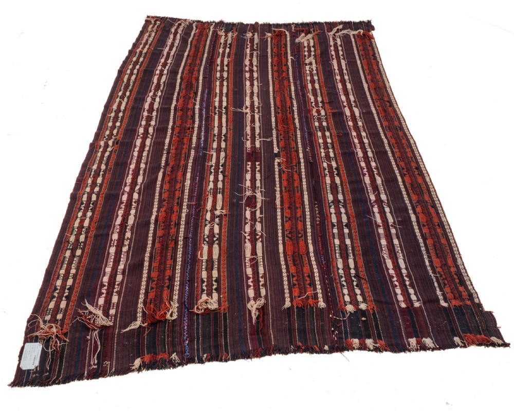 Kordi Jajim Persian Tribal Kilim Flat Weave Rug 9'9