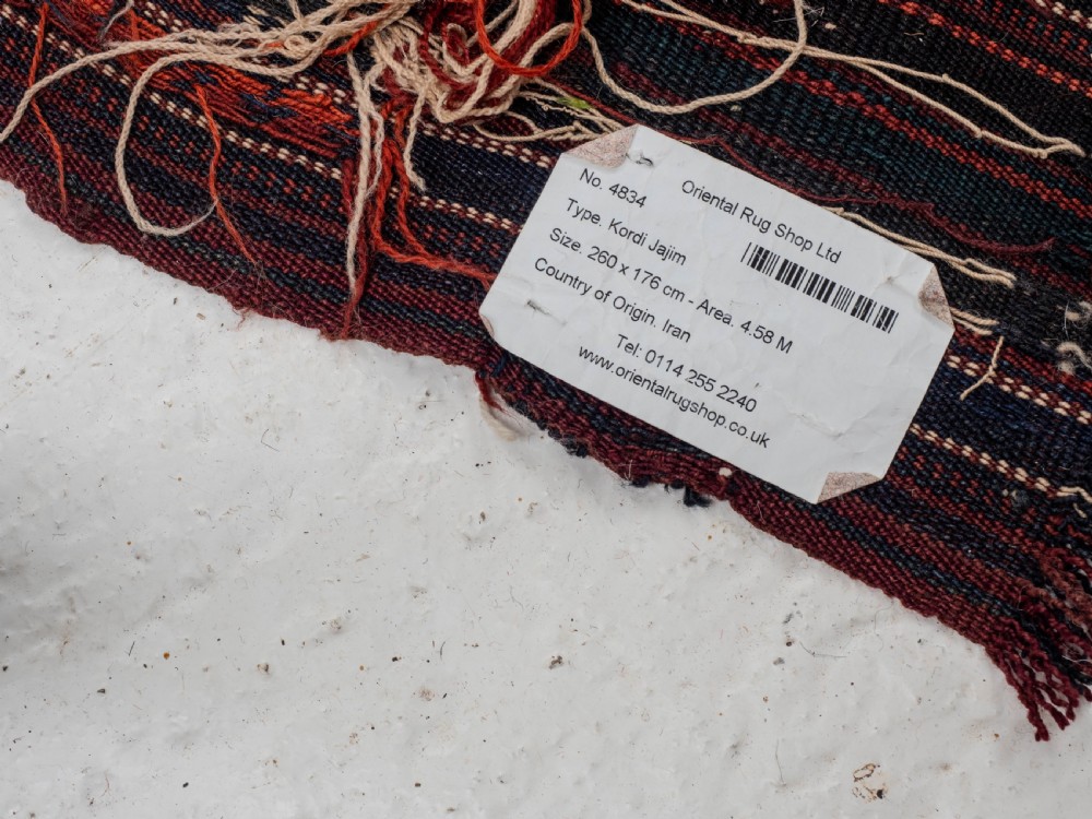 Kordi Jajim Persian Tribal Kilim Flat Weave Rug 9'9
