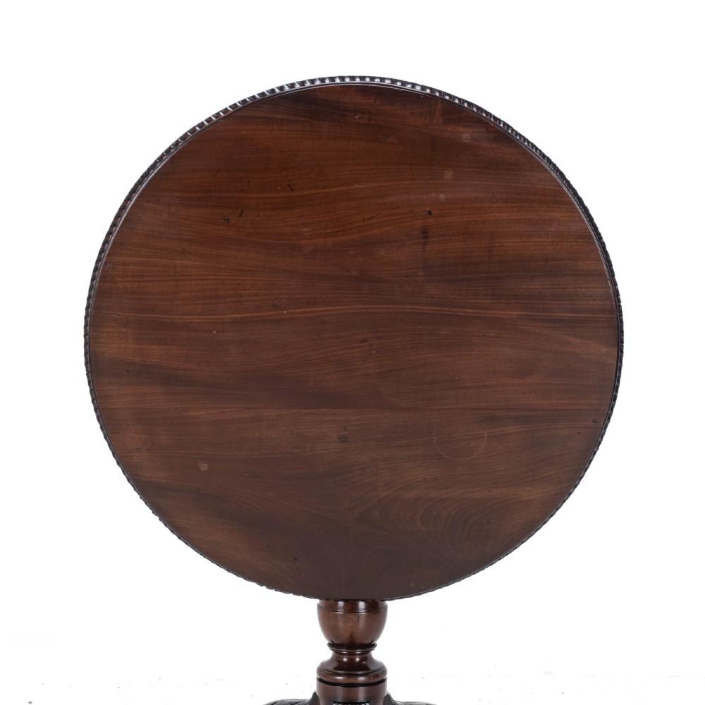 Chippendale Georgian Style Mahogany Birdcage Tripod Table Claw & Ball Feet C19th View VII