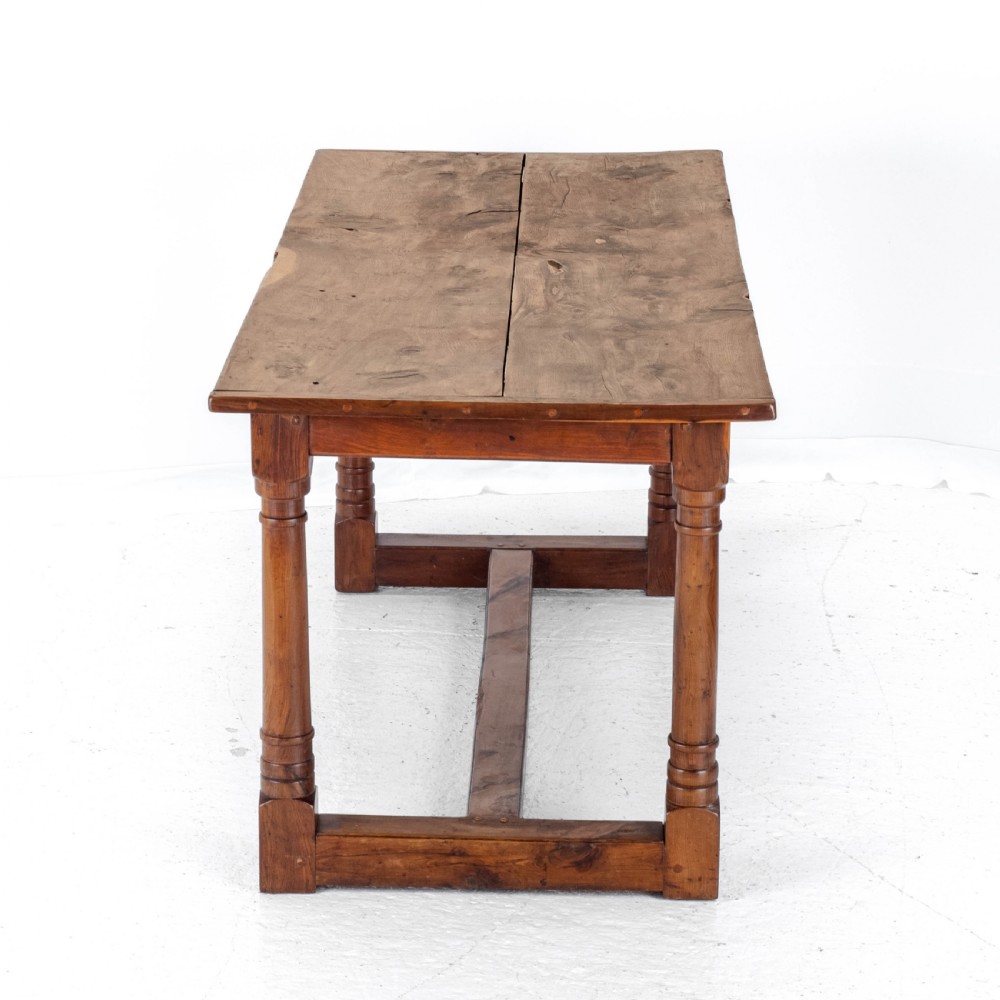 Yew Wood C17th Style Country Refectory Dining Table (Yewwood) View V