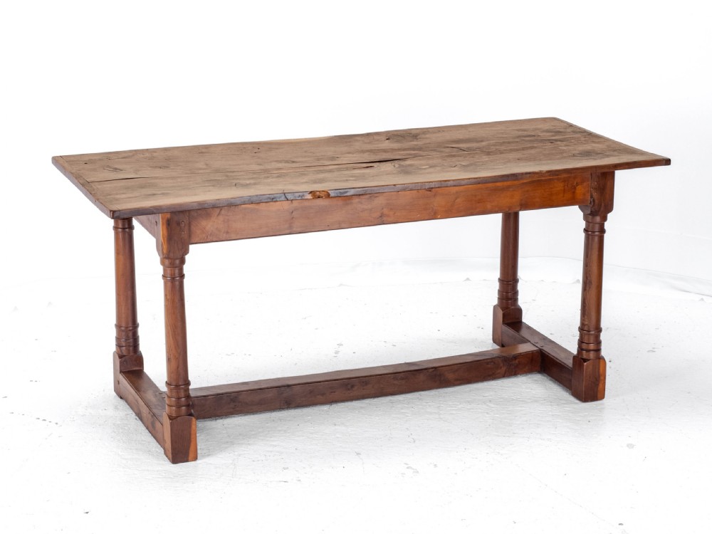 Yew Wood C17th Style Country Refectory Dining Table (Yewwood) View VII