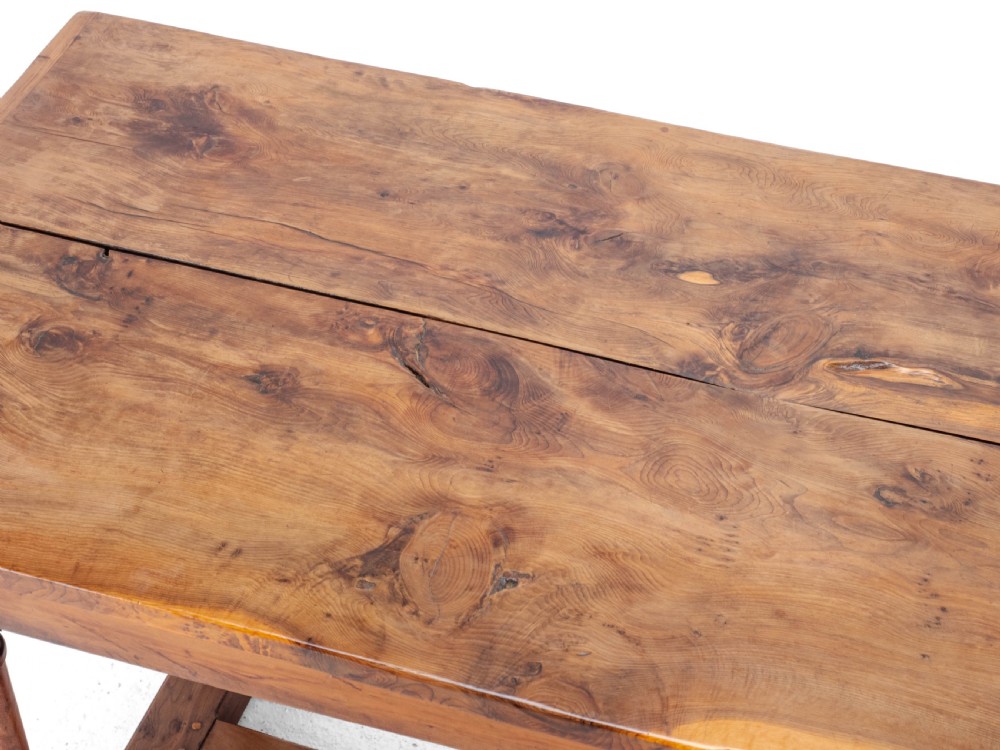 Yew Wood C17th Style Country Refectory Dining Table (Yewwood) View XIV