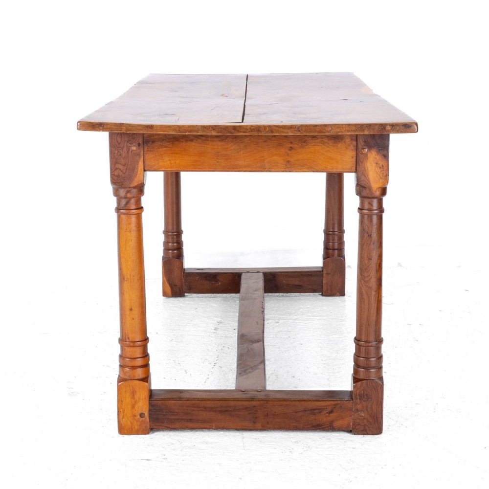 Yew Wood C17th Style Country Refectory Dining Table (Yewwood) View XX