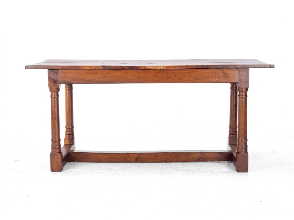 Yew Wood C17th Style Country Refectory Dining Table (Yewwood) View XXII
