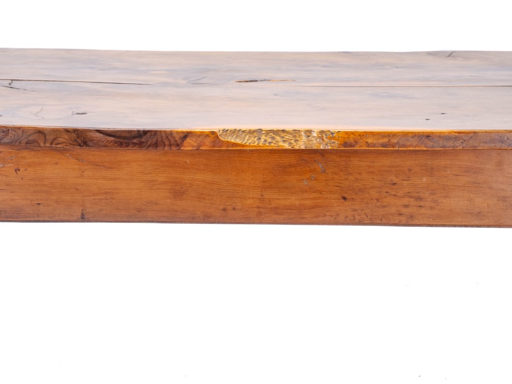 Yew Wood C17th Style Country Refectory Dining Table (Yewwood) View XXIII