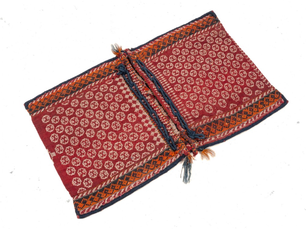 Antique Persian Qashgai Khorgeen Saddlebag C1930 (Handwoven Oriental Rug) View II