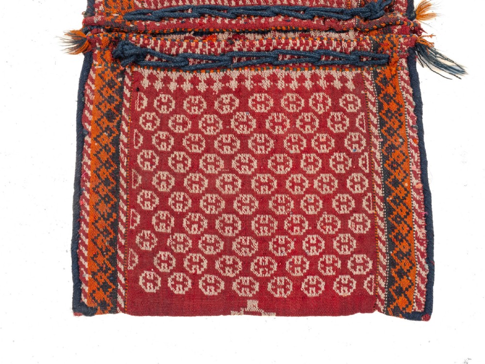 Antique Persian Qashgai Khorgeen Saddlebag C1930 (Handwoven Oriental Rug) View IV