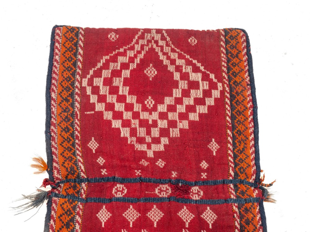 Antique Persian Qashgai Khorgeen Saddlebag C1930 (Handwoven Oriental Rug) View X