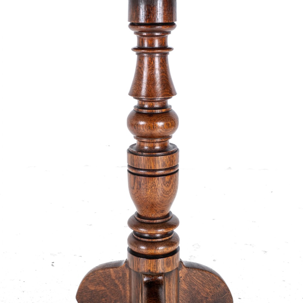 Georgian Oak Country Wine Tripod Table C1800 (George III Side Lamp) View VIII