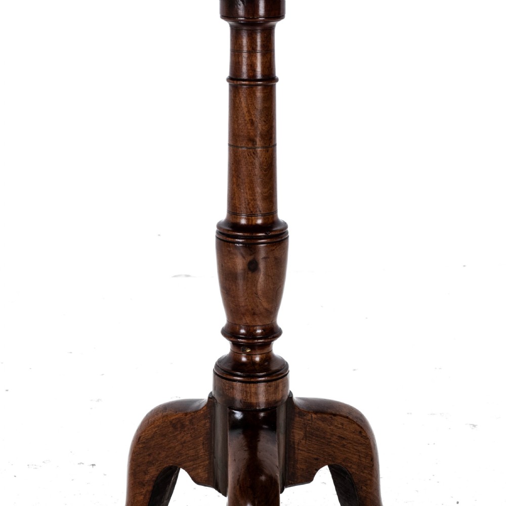 Georgian C.18th Mahogany Tripod Wine Table (George III Flip Top Side Occasional) View IX