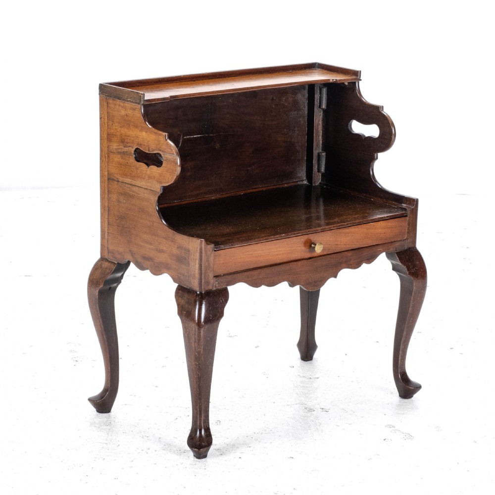 Georgian Mahogany Bedside Cabinet Side Table Late c.18th George III View II