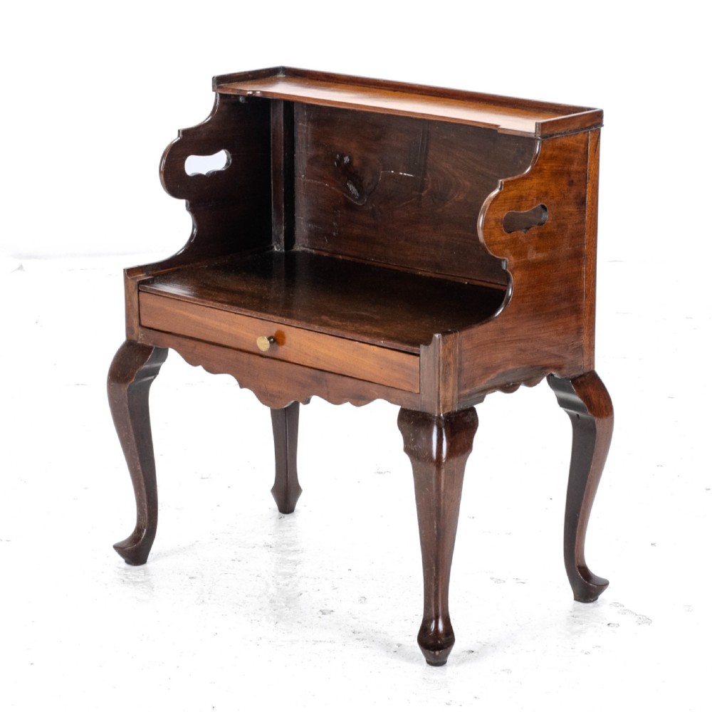 Georgian Mahogany Bedside Cabinet Side Table Late c.18th George III View IV