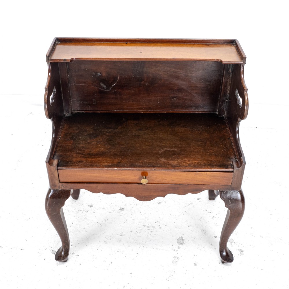 Georgian Mahogany Bedside Cabinet Side Table Late c.18th George III View VIII