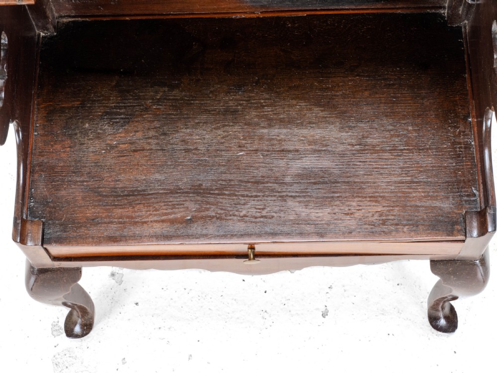 Georgian Mahogany Bedside Cabinet Side Table Late c.18th George III View X