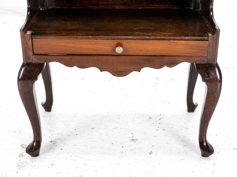 Georgian Mahogany Bedside Cabinet Side Table Late c.18th George III View XII