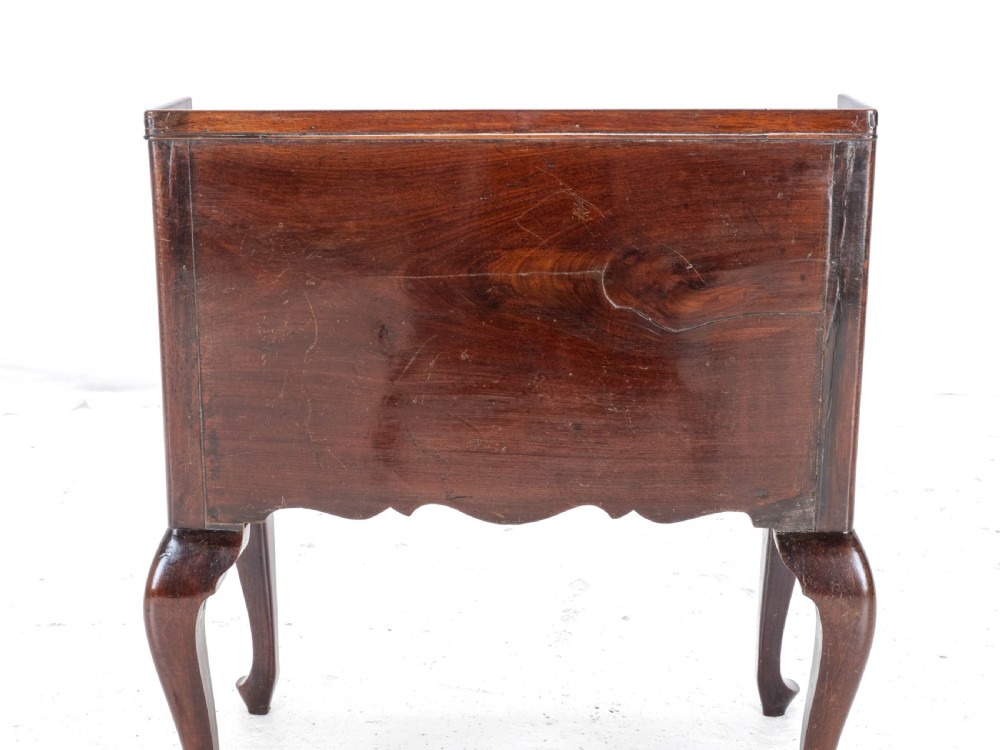Georgian Mahogany Bedside Cabinet Side Table Late c.18th George III View XV