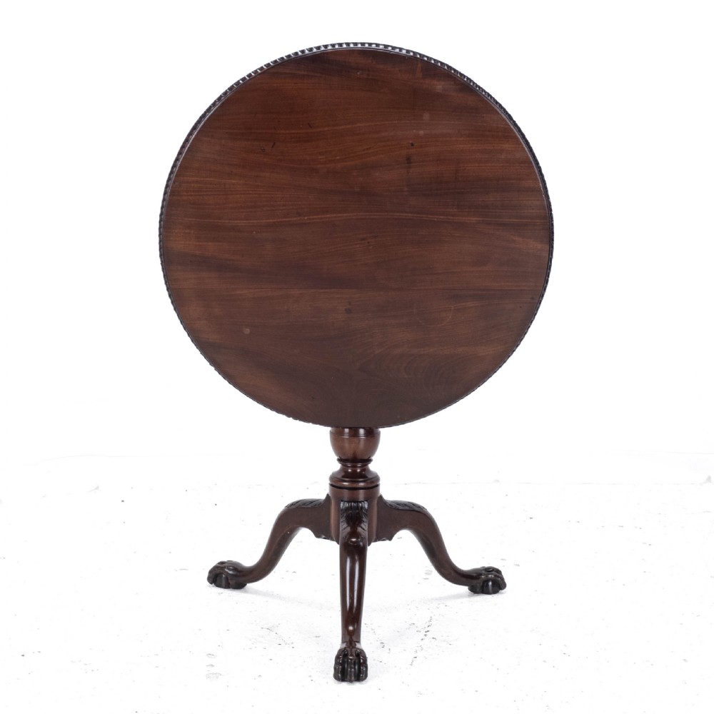 Chippendale Georgian Style Mahogany Birdcage Tripod Table Claw & Ball Feet C19th View IX