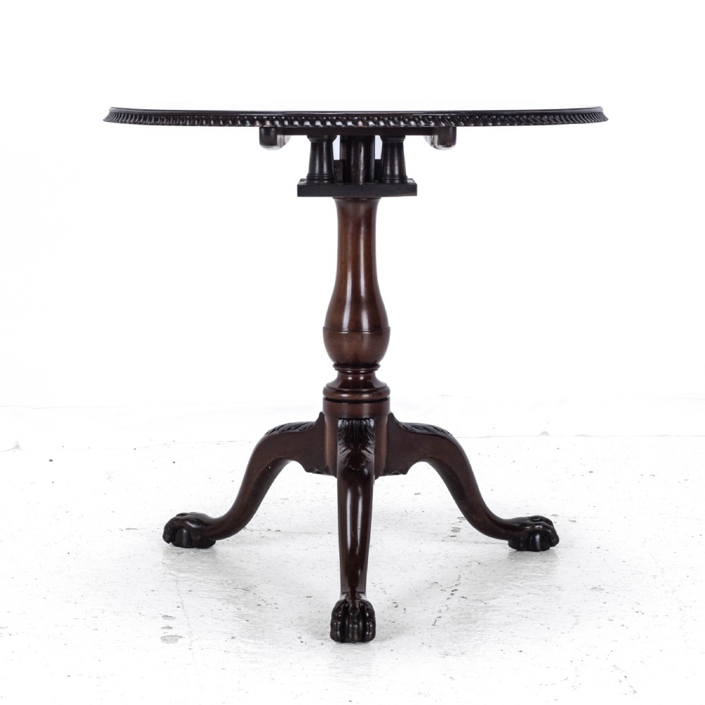 Chippendale Georgian Style Mahogany Birdcage Tripod Table Claw & Ball Feet C19th View X