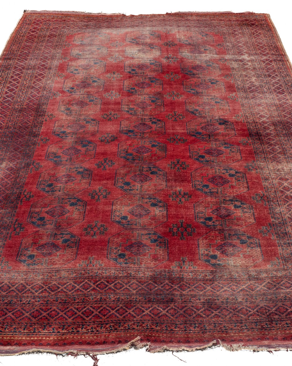 Antique C.19th Ersari Turkmen Afghan Carpet 15'6