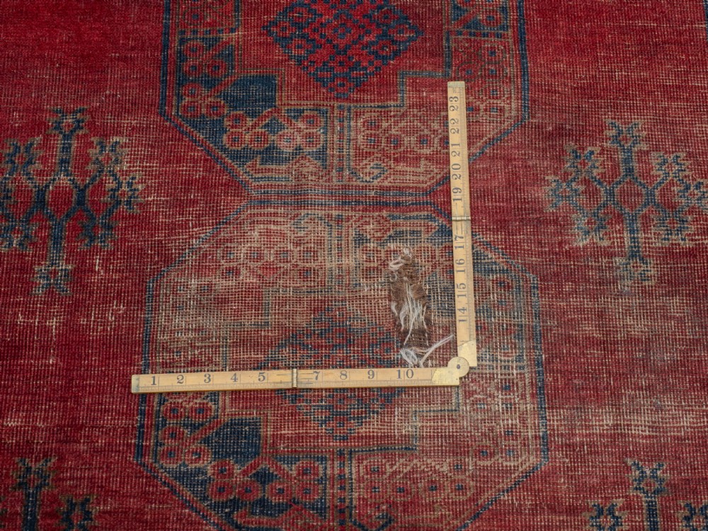 Antique C.19th Ersari Turkmen Afghan Carpet 15'6