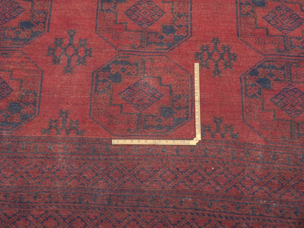 Antique C.19th Ersari Turkmen Afghan Carpet 15'6