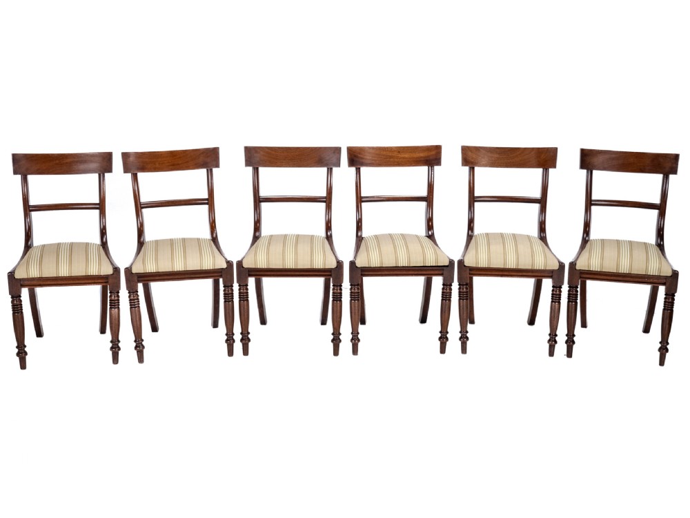 Regency Bar Back Mahogany Set of 6 Dining Chairs C1820 (Georgian George III IV) View III