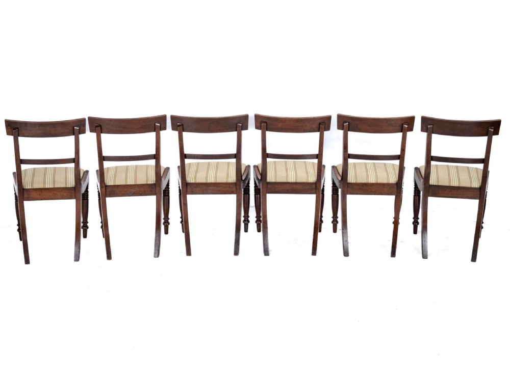 Regency Bar Back Mahogany Set of 6 Dining Chairs C1820 (Georgian George III IV) View V