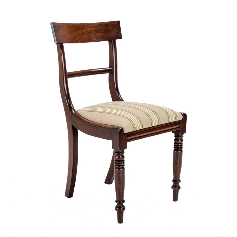 Regency Bar Back Mahogany Set of 6 Dining Chairs C1820 (Georgian George III IV) View VII