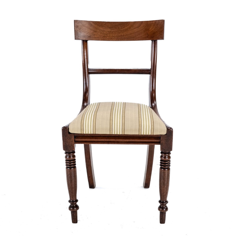 Regency Bar Back Mahogany Set of 6 Dining Chairs C1820 (Georgian George III IV) View IX
