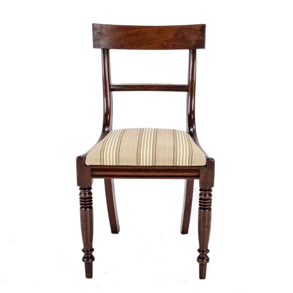 Regency Bar Back Mahogany Set of 6 Dining Chairs C1820 (Georgian George III IV) View X
