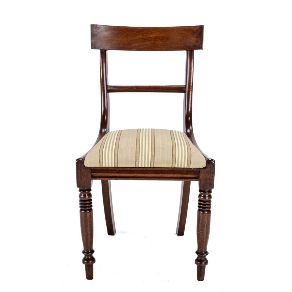 Regency Bar Back Mahogany Set of 6 Dining Chairs C1820 (Georgian George III IV) View XII